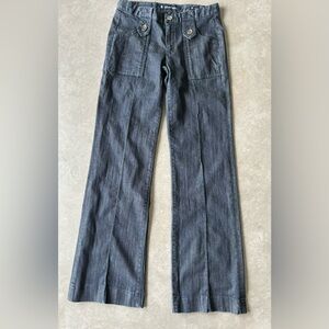 Rare Vintage Women’s Salt Works Jeans NYC Boot Cut Dark Wash Trousers Size 28
